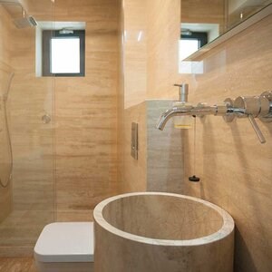 Classic Wave Cut Honed Travertine, 61 x 30.5 x 1.2 cm