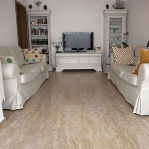 Latte PREMIUM Honed Travertine, 61 x 30.5 x 1.2 cm