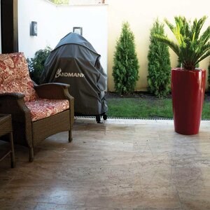 Latte PREMIUM Brushed Travertine, 61 x 30.5 x 1.2 cm
