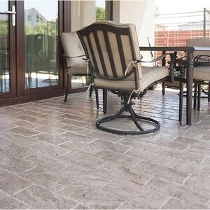 Latte PREMIUM Brushed & Chiseled Edge Travertine, 30.5 x 15 x 3 cm
