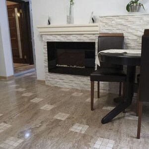 Latte PREMIUM Polished Travertine, 61 x 30.5 x 1.2 cm