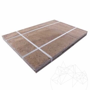 Latte PREMIUM Brushed & Chiseled Edge Travertine French Pattern Set, 1.2 cm