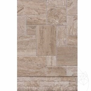 Latte PREMIUM Brushed & Chiseled Edge Travertine French Pattern Set, 3 cm
