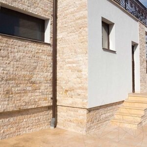Multicolored Splitface Travertine, 5 cm x FL x 2.2 cm