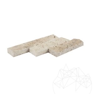Multicolored Splitface Travertine, 7.5 cm x FL x 2.2 cm