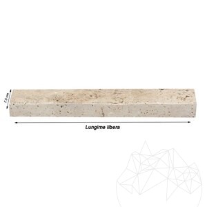 Multicolored Splitface Travertine, 7.5 cm x FL x 2.2 cm