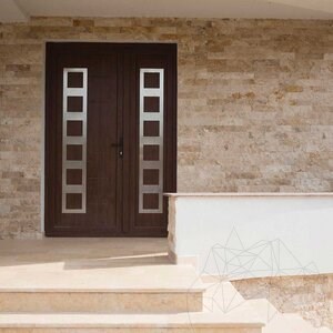 Multicolored Splitface Travertine, 7.5 cm x FL x 2.2 cm