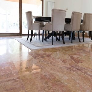 Peach Cross Cut Polished Travertine 61 x 30.5 x 1.2 cm