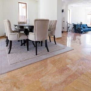 Peach Cross Cut Polished Travertine 61 x 30.5 x 1.2 cm