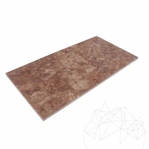 Red Opium Cross Cut Polished Travertine 61 x 30.5 x 1.2 cm 