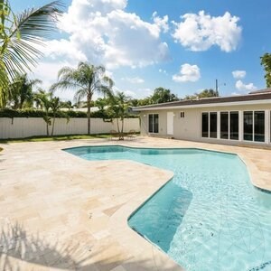 Classic Tumbled Travertine French Pattern Set, 3 cm
