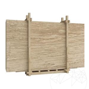 Royal Walnut Vein Cut Polished Travertine, 61 x 30,5 x 1,2 cm 