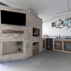 Silver Splitface Travertine, 5 cm x FL x 2cm
