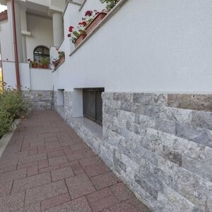 Silver Splitface Travertine, 7.5 cm x FL x 2 cm