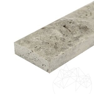 Silver Splitface Travertine, 7.5 cm x FL x 2 cm