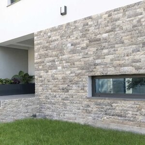 Silver Splitface Travertine, 7.5 cm x FL x 2 cm