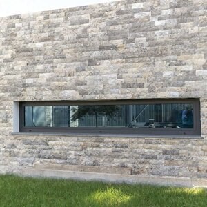 Silver Splitface Travertine, 7.5 cm x FL x 2 cm