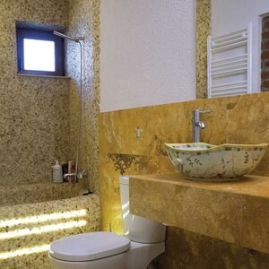 Yellow Cross Cut Honed Travertine 61 x 30.5 x 1.2 cm
