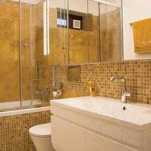 Yellow Cross Cut Polished Travertine 61 x 30.5 x 1.2 cm