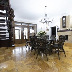 Yellow Cross Cut Polished Travertine 61 x 30.5 x 1.2 cm