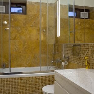Yellow Cross Cut Polished Travertine 61 x 30.5 x 1.2 cm