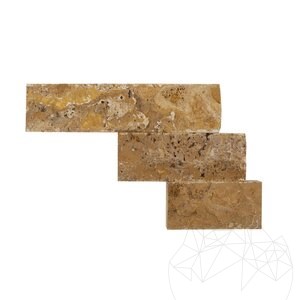 Yellow Splitface Travertine, 7.62 cm x FL x 2.1 cm
