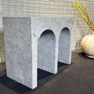 Tundra Grey Marble Archy Coffee Table 