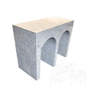 Tundra Grey Marble Archy Coffee Table 