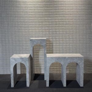 Tundra Grey Marble Archy Side Table 