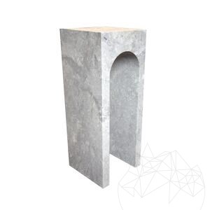 Tundra Grey Marble Archy Small Console