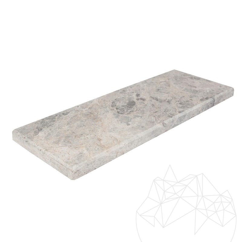 Tundra Grey Marble bathroom single shelf / shower shelves 40 x 14.5 x 2