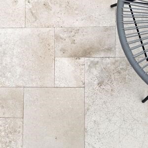 Valencia Cross Cut Tumbled Travertine French Pattern Set 1.2 cm
