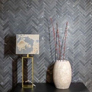 Pisa Classic Riven Travertine Vase, 30 x 20 x 20 cm