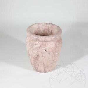 Autograph-Roma Decorative Red Opium Travertine Vase 30 x 25 x 25 cm 