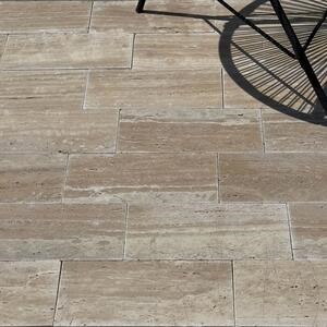 Wave Cut Tumbled Travertine 15.25 x 30.5 x 3 cm
