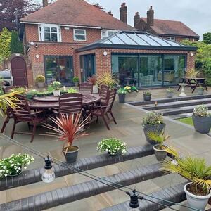 Sinterized Stone Hardscape Monviso Yorkstone, 90 X 60 X 2 cm, R11 - Non-Slip for outdoor use