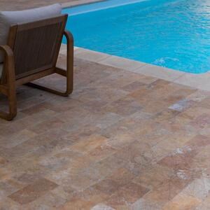 Yellow Cross Cut Tumbled Travertine 15.2 x 30.5 x 3 cm