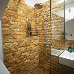 Yellow Splitface Travertine, 7.62 cm x FL x 2.1 cm