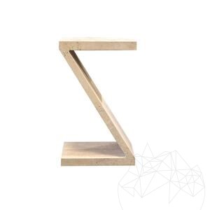 "Z" Travertine Coffee Side Table