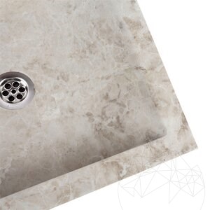 Bathroom Sink Cappucino Marble SS-30, 45 x 45 x 12 cm