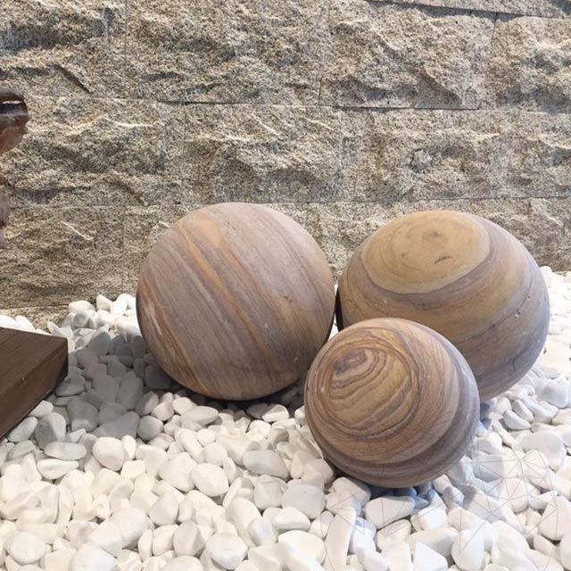 Rainbow Sandstone Decorative Sphere 30 cm