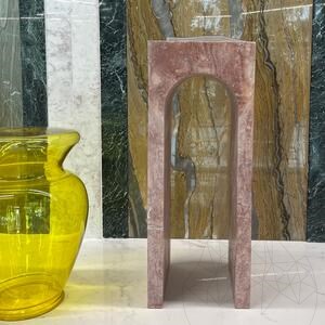 Opium Red Travertine Archy Small Console