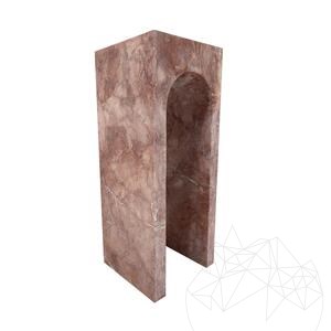 Opium Red Travertine Archy Small Console