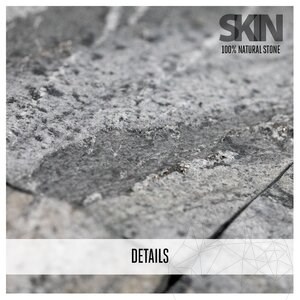 Flexible Marble SKIN Panel Express - Brazil Black, 60x15 cm, Self-Adhesive 3M for Interior Cladding Furniture