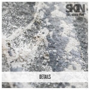 Flexible Marble SKIN Panel 3D Express - Brazil White, 60x15 cm, Self-Adhesive 3M for Interior Cladding Furniture