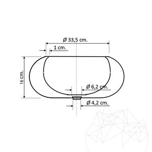 Bathroom Sink - Cappuccino Marble RS-21, 42 x 15 cm