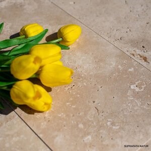 Classic Cross Cut Brushed Travertine 40.6 x 20.3 x 1.2 cm