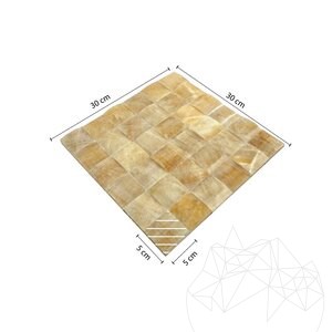Honey Onyx Polished Pyramid Mosaic, 5 x 5 cm