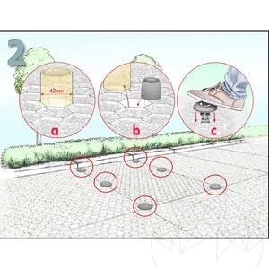 Parking Marker for Landscape Spacer Design System for Gravel stability