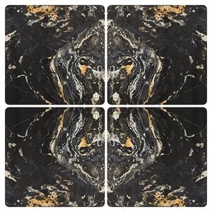 Nero Picasso Polished Marble Slab, 2 cm